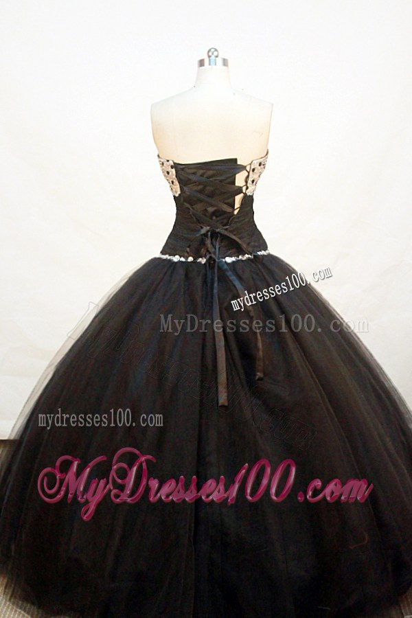 Beading Decorate Sweetheart and Waist Dresses 15 in Black